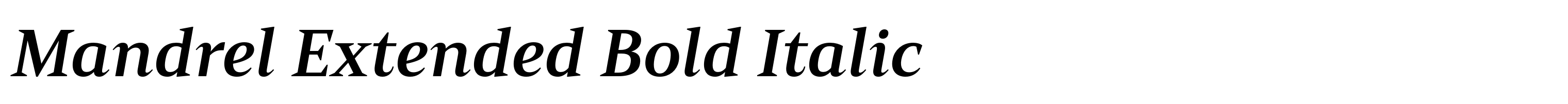 Mandrel Extended Bold Italic